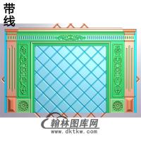 整体背景墙精雕图(BJQ-025)