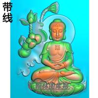 荷花莲花座坐姿佛像精雕图（ZFX-211)