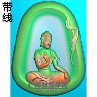 坐姿佛像精雕图（ZFX-222)