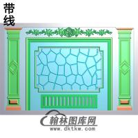 整体背景墙精雕图(BJQ-045)