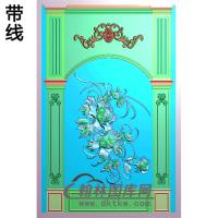 花鸟整体背景墙精雕图(BJQ-049)