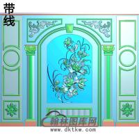 整体背景墙精雕图(BJQ-056)