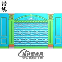 整体背景墙精雕图(BJQ-057)
