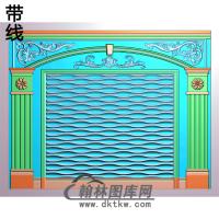 整体背景墙精雕图(BJQ-058)