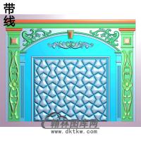 整体背景墙精雕图(BJQ-067)