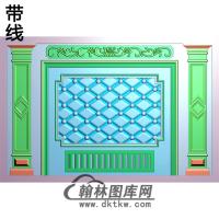 整体背景墙精雕图(BJQ-074)