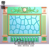 整体背景墙精雕图(BJQ-076)
