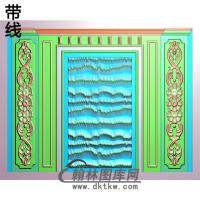 整体背景墙精雕图(BJQ-077)