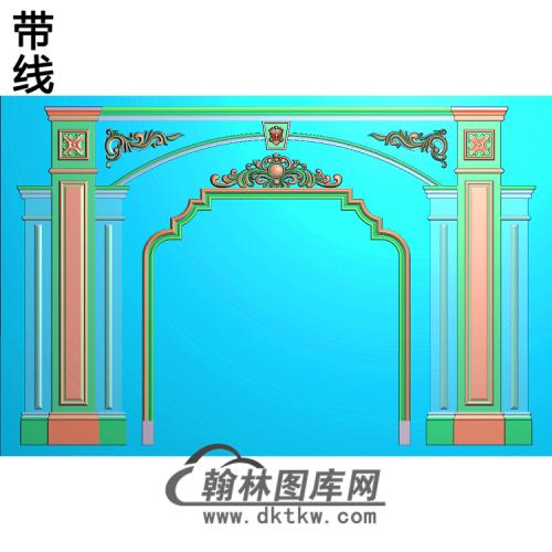 整体背景墙精雕图(BJQ-089)