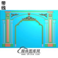 整体背景墙精雕图(BJQ-089)