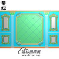 整体背景墙精雕图(BJQ-099)