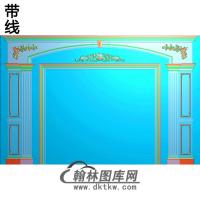 整体背景墙精雕图(BJQ-103)
