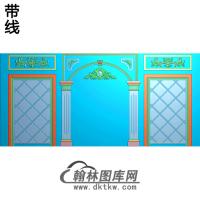 整体背景墙精雕图(BJQ-104)