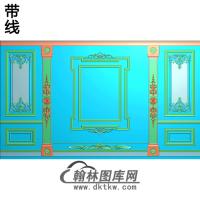 整体背景墙精雕图(BJQ-112)