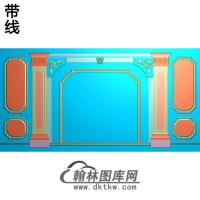 整体背景墙精雕图(BJQ-120)
