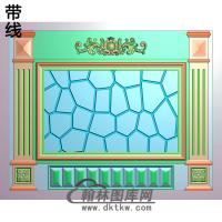 整体背景墙精雕图(BJQ-123)