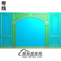 整体背景墙精雕图(BJQ-125)
