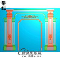 整体背景墙精雕图(BJQ-132)