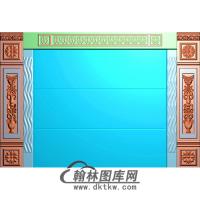 整体背景墙精雕图(BJQ-151)