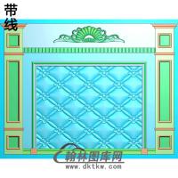 整体背景墙精雕图(BJQ-199)