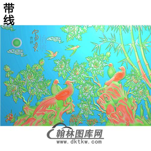 整体背景墙精雕图(BJQ-202)