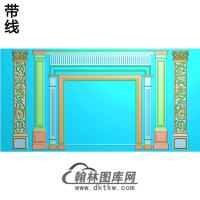 整体背景墙精雕图(BJQ-204)