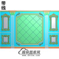 整体背景墙精雕图(BJQ-207)