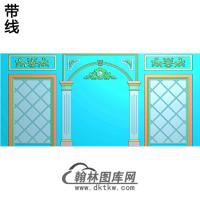 整体背景墙精雕图(BJQ-211)
