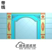 整体背景墙精雕图(BJQ-243)