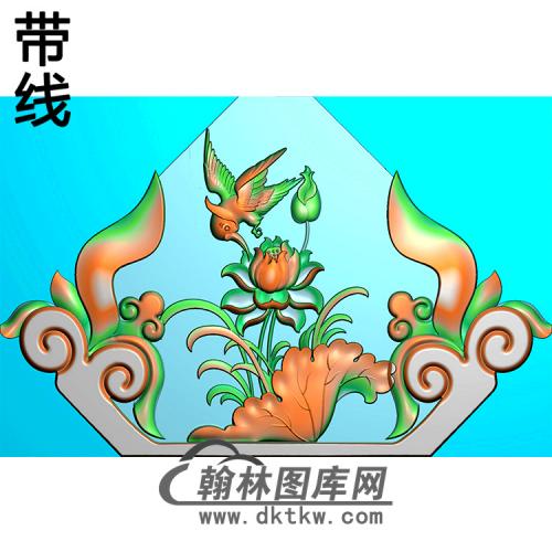 荷花碑头精雕图（MBBT-0187）