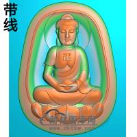 佛珠莲花座坐姿佛像精雕图（ZFX-315)