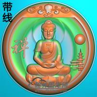 建筑塔大日如来佛坐姿佛像精雕图（ZFX-360)