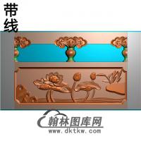 荷花石材栏板精雕图浮雕图雕刻图HL-27有线