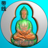 莲花座坐姿佛像精雕图（ZFX-381)