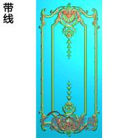 洋花护墙板精雕图(HQB-007)