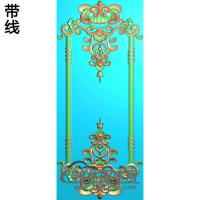 洋花护墙板精雕图(HQB-014)