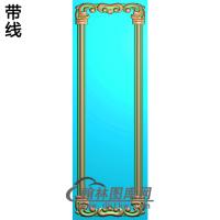 洋花护墙板精雕图(HQB-037)