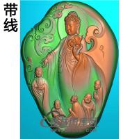 多佛罗汉站姿佛像精雕图（ZFX-045)