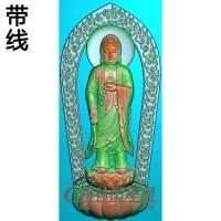 火焰莲花如来佛站姿佛像精雕图（ZFX-050)