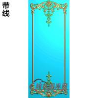 洋花护墙板精雕图(HQB-054)