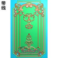 洋花护墙板精雕图(HQB-058)