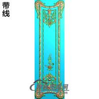 洋花护墙板精雕图(HQB-063)