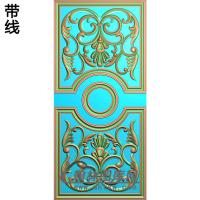 洋花护墙板精雕图(HQB-069)