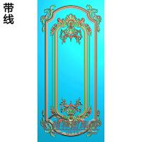 洋花护墙板精雕图(HQB-115)