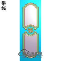 洋花护墙板精雕图(HQB-149)