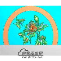 牡丹碑头精雕图（MBBT-0196）
