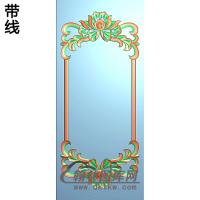 洋花护墙板精雕图(HQB-229)