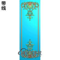 洋花护墙板精雕图(HQB-233)