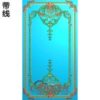 洋花护墙板精雕图(HQB-234)