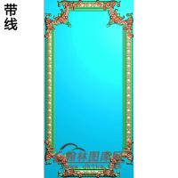 洋花护墙板精雕图(HQB-252)